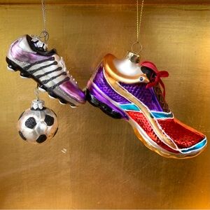 Glass Ornaments- Runner and Soccer